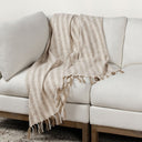 Linna - 50" x 70" Throw - Ivory / Natural - Classic Home - Throws - Elite Enclave Home