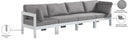 Nizuc - Outdoor Patio 4 Seat Modular Sofa With White Frame - Meridian Furniture - Stationary Sectionals- Elite Enclave Home