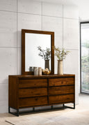 Reed - Mirror - Antique Coffee - Meridian Furniture - Mirrors - Elite Enclave Home
