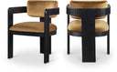 Sacha - Velvet Dining Chair With Black Base (Set of 2) - Meridian Furniture - Chair Sets - Elite Enclave Home