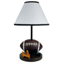Bedside Table Lamp With White Shade - Brown