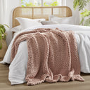 Chunky Double Knit Handmade Throw - Blush - Madison Park - Throws - Elite Enclave Home