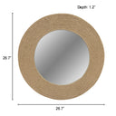 Cove - Round Jute Mirror - Brown - Madison Park - Wall Mirrors - Elite Enclave Home