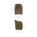 Drava - Rolling Dining Chair - Green - Moe's Home Collection - Side Chairs - Elite Enclave Home