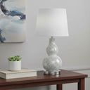 Table Lamp With White Globe Shade - White - HomeRoots - Table Lamps - Elite Enclave Home