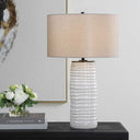 Barat - Ceramic Table Lamp - White - Uttermost - Table Lamps - Elite Enclave Home