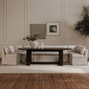 Fable - 6 Piece Slipcover Dining Banquette U - Shape - Beige - Moe's Home Collection - Stationary Sectionals - Elite Enclave Home
