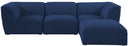 Miramar - 4 Piece Modular Sectional - Meridian Furniture - Stationary Sectionals - Elite Enclave Home
