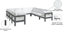 Nizuc - Outdoor Patio 10 Piece Modular Sectional With Gray Frame