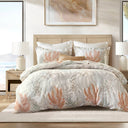 Fashion - Full/Queen 100% Sateen Duvet Cover Set - Terracotta/Linen