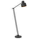 Adjustable Traditional Shaped Floor Lamp With Black Dome Shade - Black - HomeRoots - Floor Lamps - Elite Enclave Home