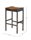 Beck - Industrial Bar Stool - Uttermost - Counter Height (24" - 27") - Elite Enclave Home