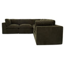 Cates - Classic L Modular Sectional - Dark Green - Moe's Home Collection - Stationary Sectionals - Elite Enclave Home