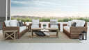 Havana - Sofa, With Self Welt - Canvas Flax / Dark Brown