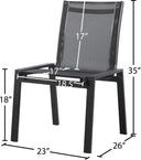 Nizuc - Outdoor Patio Dining Chair With Gray Frame (Set of 2)