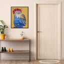 Pet Portrait - Rosie The Feline Framed Canvas Wall Art - Rosie Feline - Madison Park - Canvas Art - Elite Enclave Home