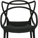 Heavy Duty Plastic Indoor Outdoor Dining Chair - Black