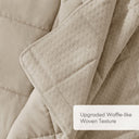 Mina - Full/Queen Waffle Weave Textured Quilt Set - Neutral - Comfort Spaces - Quilts & Shams - Elite Enclave Home