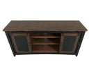 Pueblo Black - TV Stand / Console / Wall Unit - Black / Medium Brown