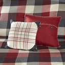 Ridge - 6 Piece Herringbone Duvet Cover Set - Red - Madison Park - Bedding Sets - Elite Enclave Home