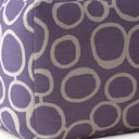 Cotton Abstract Pouf Ottoman - Purple / White