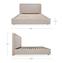 Simon - King Storage Bed - Flecked Beige - Moe's Home Collection - Storage Beds - Elite Enclave Home