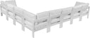 Nizuc - Outdoor Patio 8 Piece Modular Sectional With White Frame - Meridian Furniture - Stationary Sectionals- Elite Enclave Home