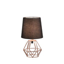 Copper Bedside Table Lamp With Empire Shade - Black