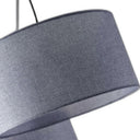 Three Light Tree Floor Lamp With Gray Solid Color Drum Shade - Black - HomeRoots - Floor Lamps - Elite Enclave Home