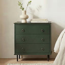 Reagan - 3 Drawer Nightstand - Deep Green - Moe's Home Collection - Accent Nightstands - Elite Enclave Home