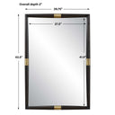 Larkin - Dark Wood & Brass Mirror - Dark Brown