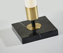 Marble Metal Standard Table Lamp - Black