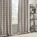 Anaheim - 50x63" Plaid Rod Pocket And Back Tab Curtain Panel With Fleece Lining - Brown - Madison Park - Curtains & Drapes - Elite Enclave Home