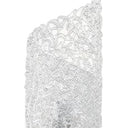 Bedside Table Lamp With White Swirl Novelty Shade - Silver - HomeRoots - Table Lamps - Elite Enclave Home