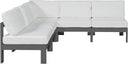 Nizuc - Outdoor Patio 5 Piece Modular Sectional With Gray Frame - Meridian Furniture - Stationary Sectionals- Elite Enclave Home
