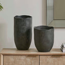 Komorebi - Indoor - Outdoor Vases (Set of 2) - Black - Uttermost - Vases & Jars - Elite Enclave Home