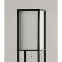 Sleek Column Style Floor Lamp With Storage - Black / White - HomeRoots - Floor Lamps - Elite Enclave Home