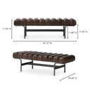Harrison - Bench - Dark Brown - Moe's Home Collection - Upholstered Benches - Elite Enclave Home