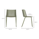 Silla - Outdoor Dining Chair (Set of 2) - Sage Green - Moe's Home Collection - Chair Sets - Elite Enclave Home