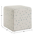Joie - White Chenille Ottoman - White