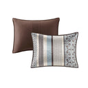 Princeton - 5 Piece Reversible Coverlet Set - Blue