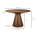 Otago - Round Dining Table - Natural Walnut - Moe's Home Collection - Dining Tables - Elite Enclave Home