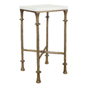 Penelope - Marble Accent Table - Brass / White