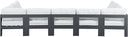 Nizuc - Outdoor Patio 7 Piece Modular Sectional With Gray Frame - Meridian Furniture - Stationary Sectionals- Elite Enclave Home