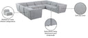 Miramar - 8 Piece Modular Sectional - Meridian Furniture - Stationary Sectionals - Elite Enclave Home