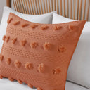 Lucy - Clip Jacquard Duvet Cover Set - Rust