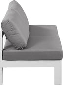 Nizuc - Outdoor Patio 2 Seat Armless Modular Sofa With White Frame - Meridian Furniture - Stationary Sectionals- Elite Enclave Home