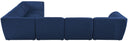 Miramar - 6 Piece Modular Sectional - Meridian Furniture - Stationary Sectionals - Elite Enclave Home