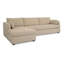 Burrow - Sleeper Sectional With Left Storage Chaise - Sand - Moe's Home Collection - Sleeper Sectionals - Elite Enclave Home
