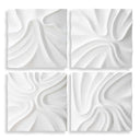 Snowdrift - Scultped White Wall Decor (Set of 4)
